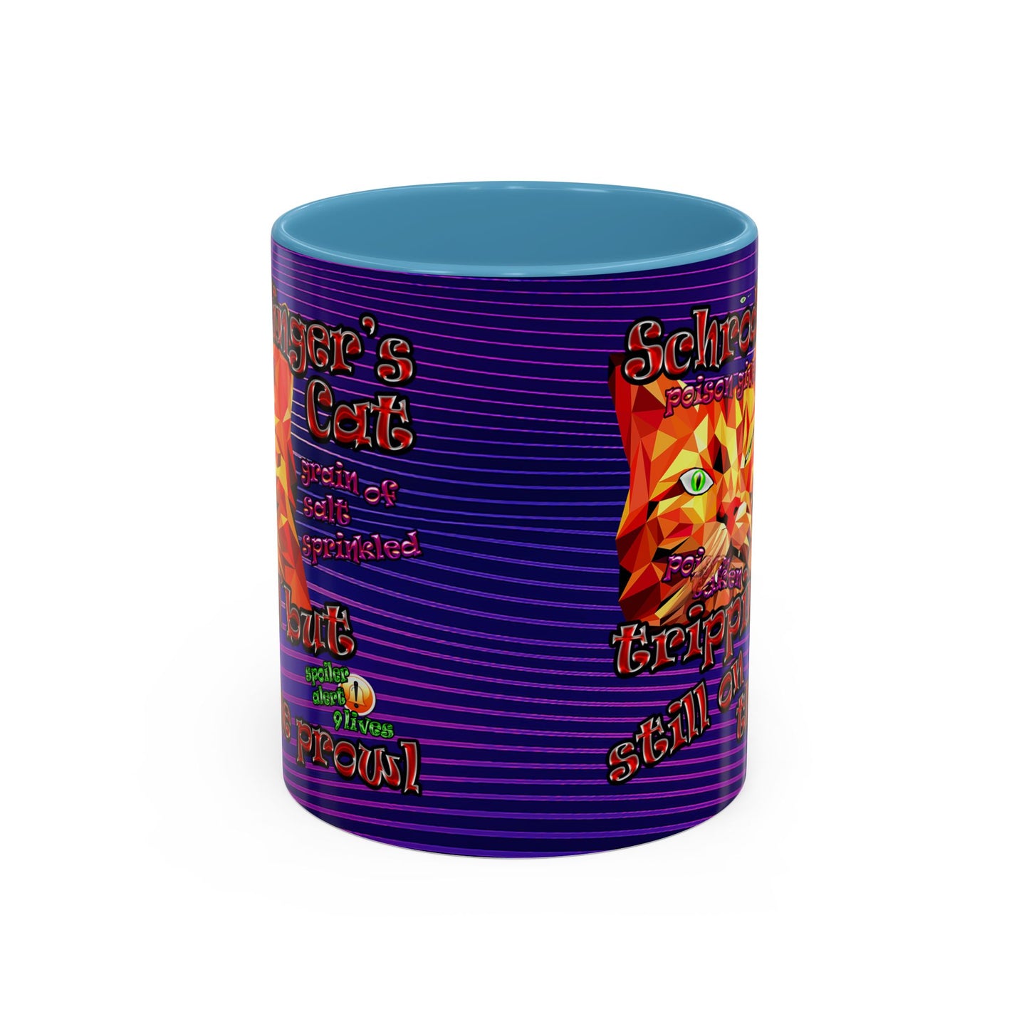 schrodinger's cat - Accent Mug (purple wave)
