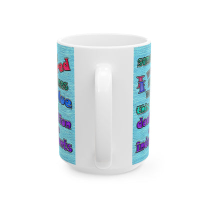 declaration of the independents - White Mug (faded blue)