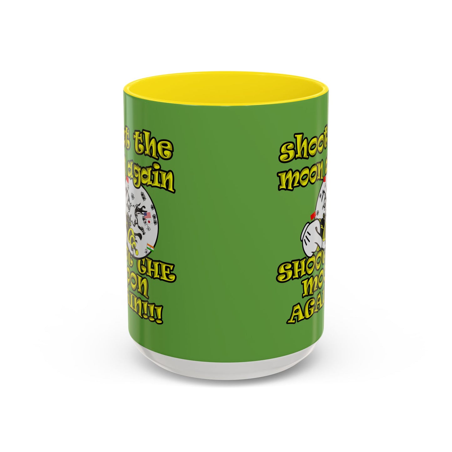 shoot the moon again - Accent Mug (green)