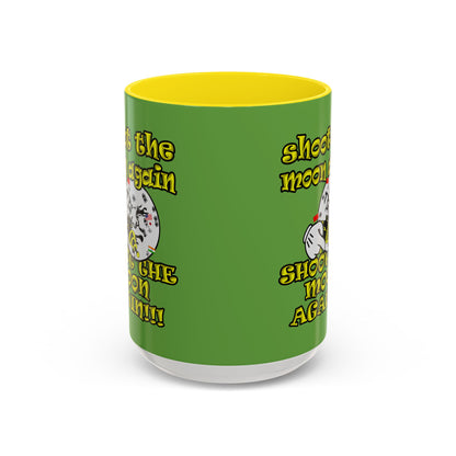 shoot the moon again - Accent Mug (green)