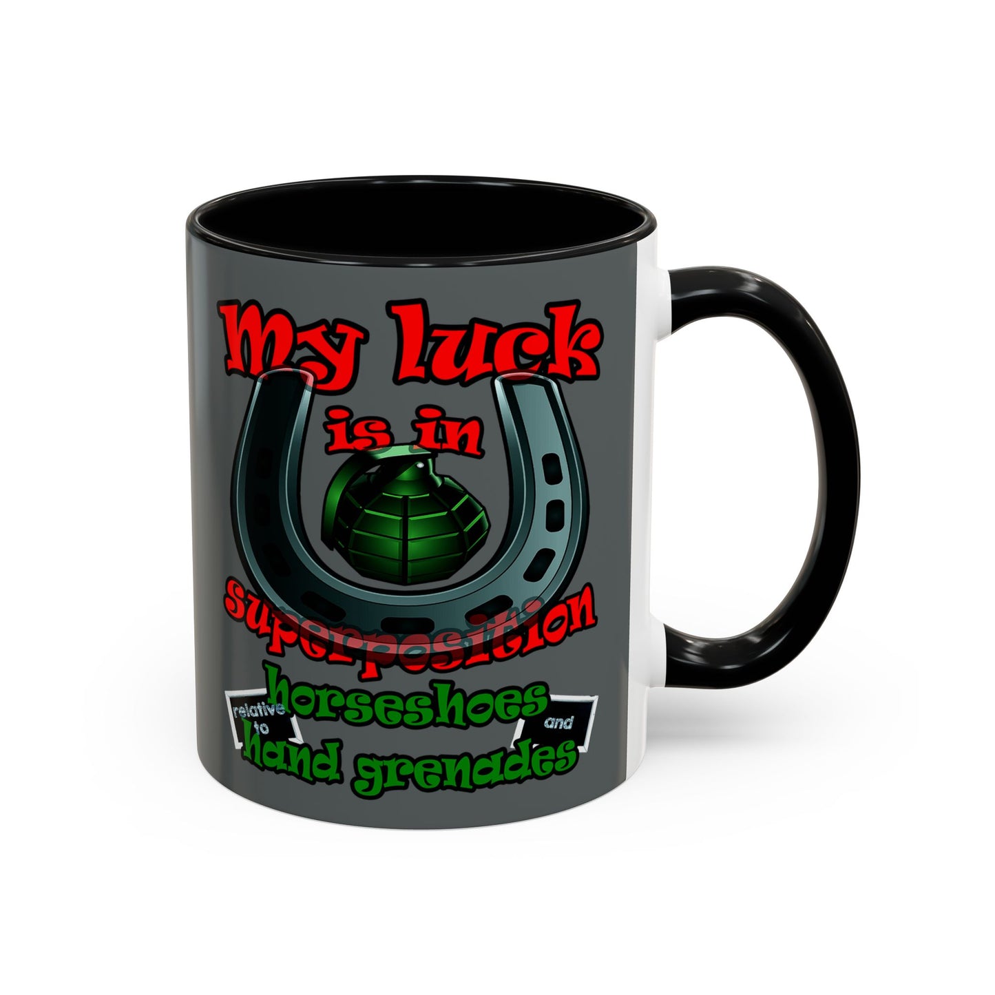 my luck - Accent Mug (dark grey)