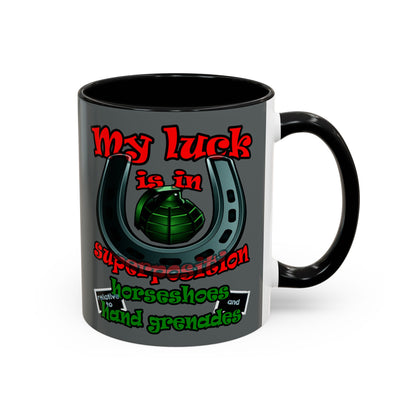 my luck - Accent Mug (dark grey)