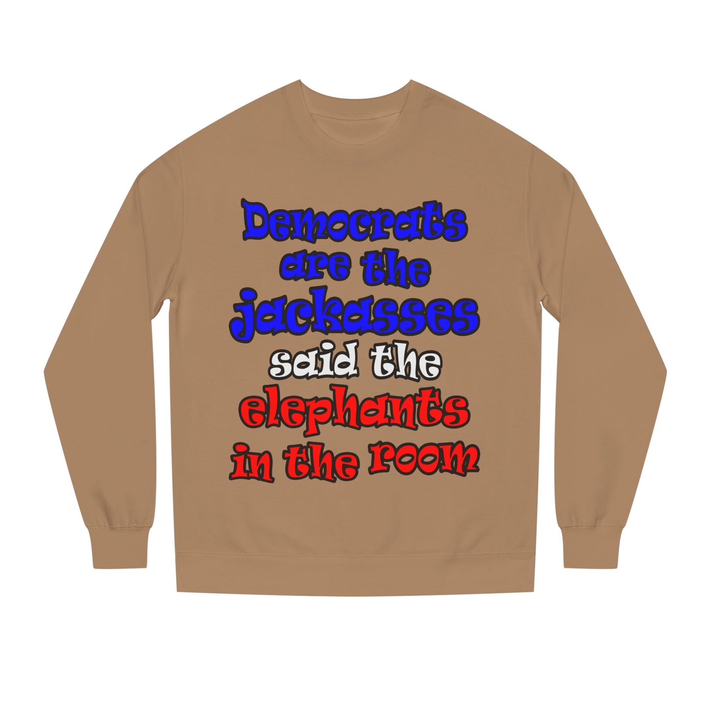 donkeys and elephants - Unisex Crew Neck Sweatshirt