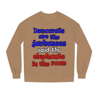 donkeys and elephants - Unisex Crew Neck Sweatshirt