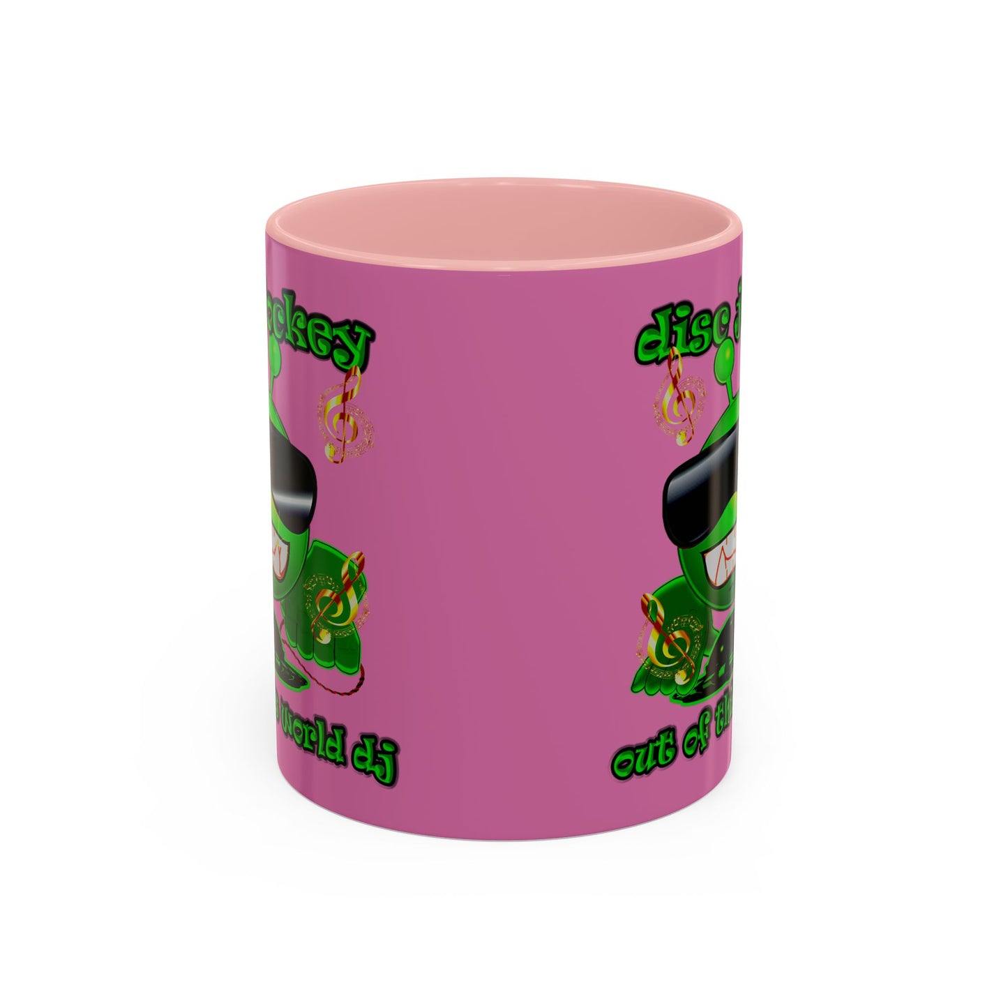 disc jockey - Accent Mug (light pink)
