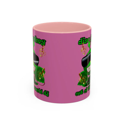 disc jockey - Accent Mug (light pink)