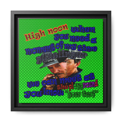 high noon - framed canvas art (logo green)