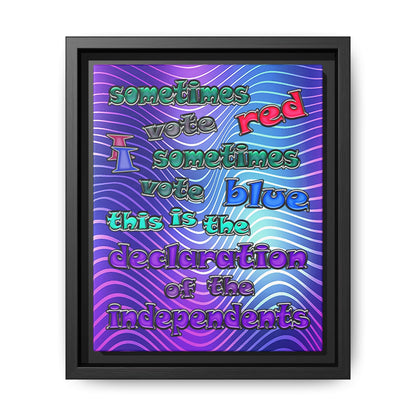 declaration of the independents - framed canvas art (purple wave)
