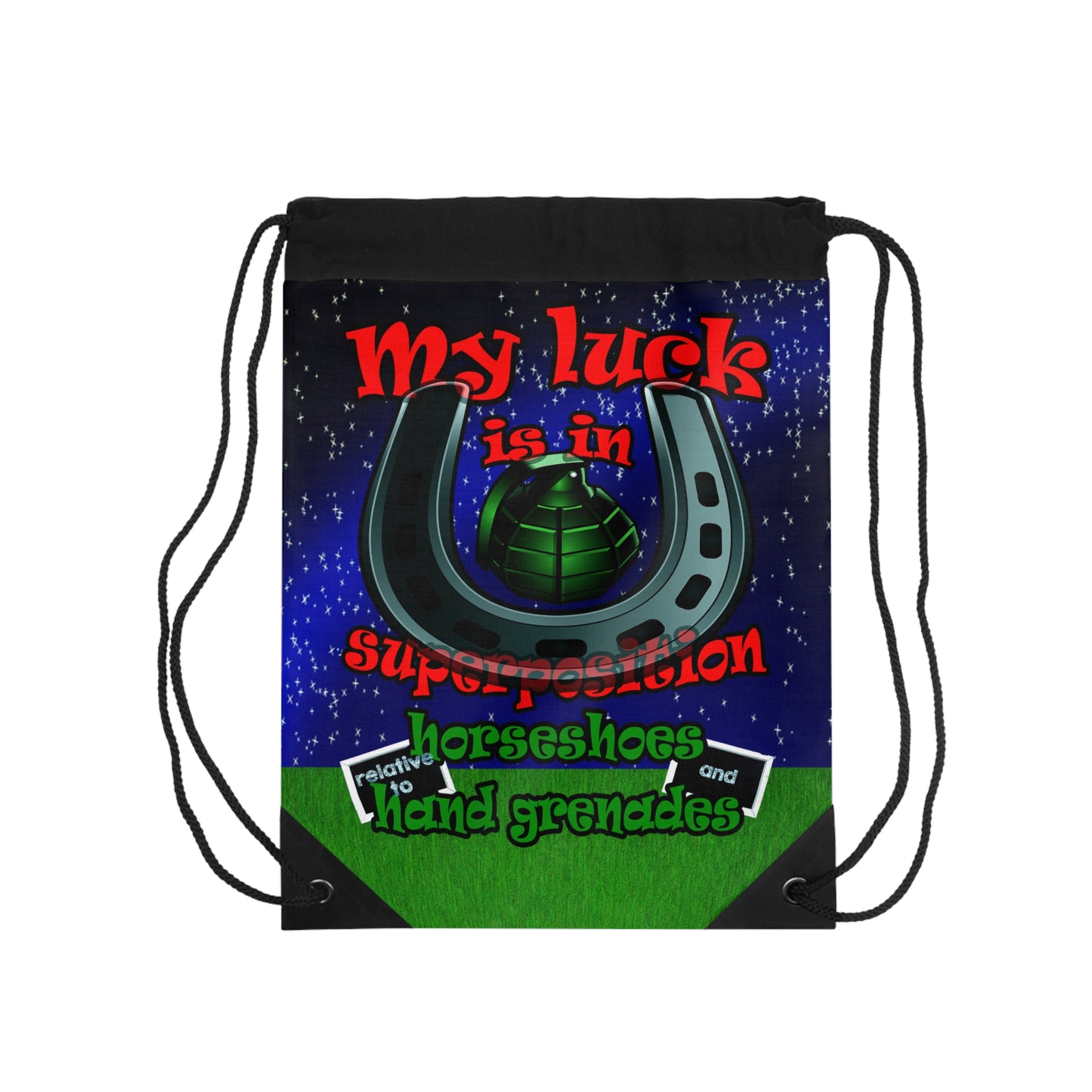 my luck - Drawstring Bag ('snoops' background)