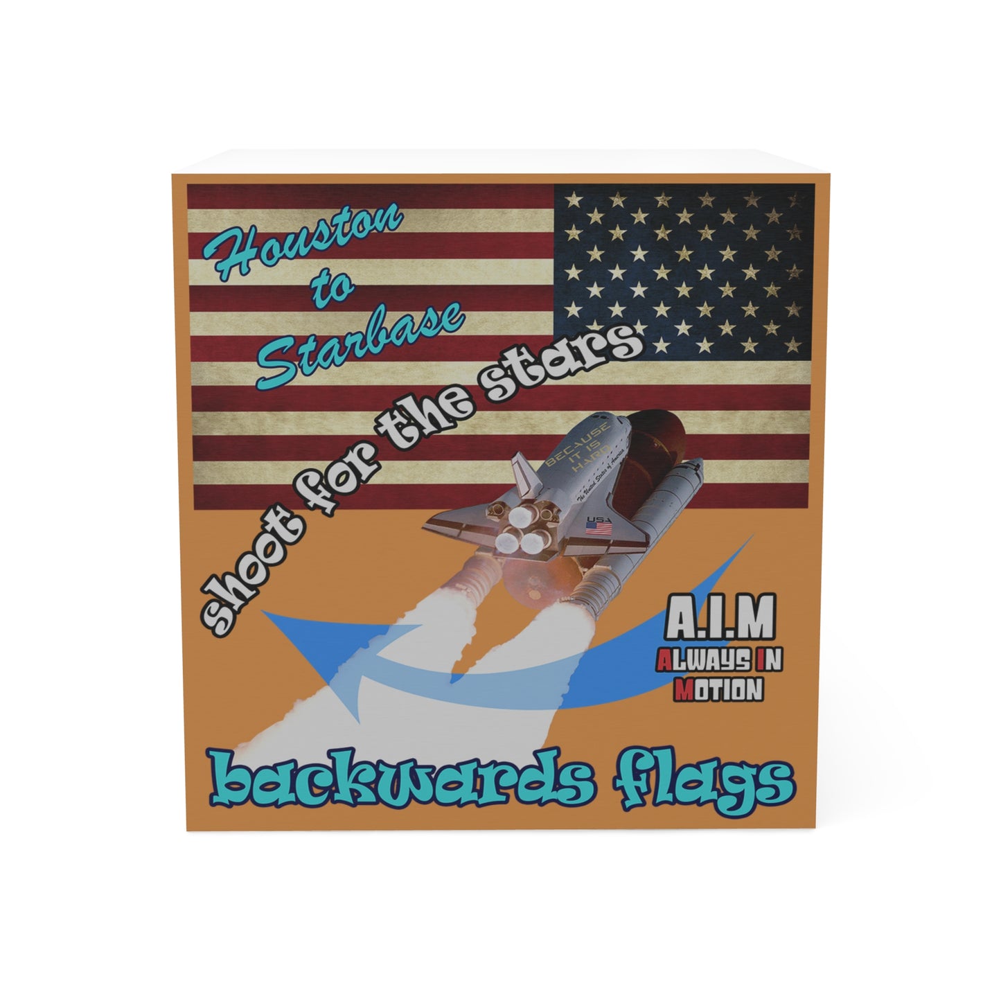 shoot for the stars - note cube (light brown)