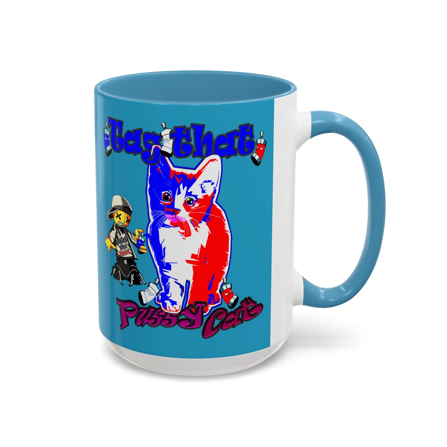 tag that - Accent Mug (turquoise)