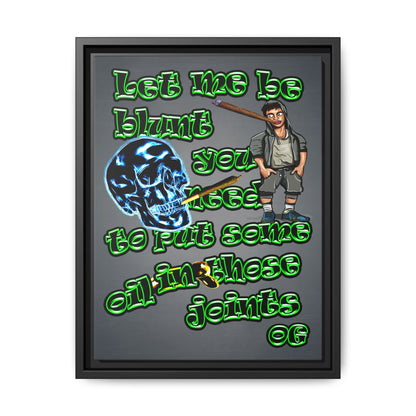 og - framed canvas art (grey-light grey)