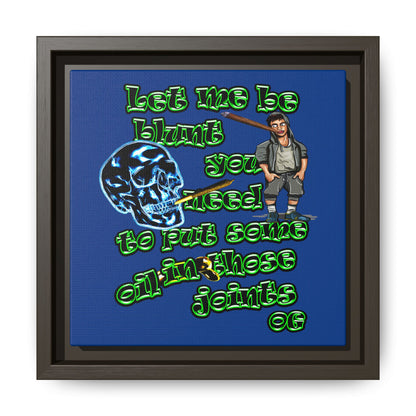 og - framed canvas art (dark blue)