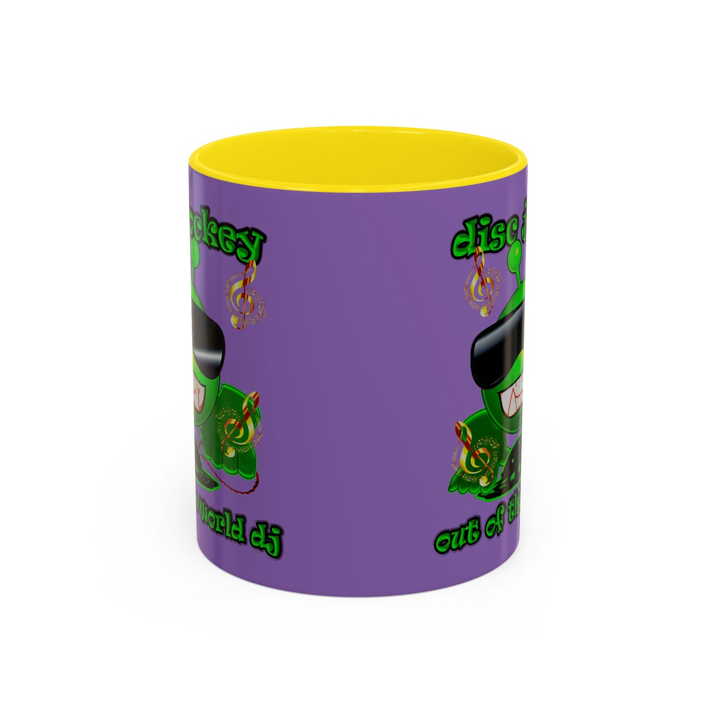 disc jockey - Accent Mug (light purple)
