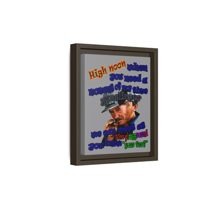 high noon - framed canvas art (grey)