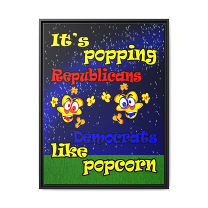 popping like popcorn - framed canvas art ('snoops' background)