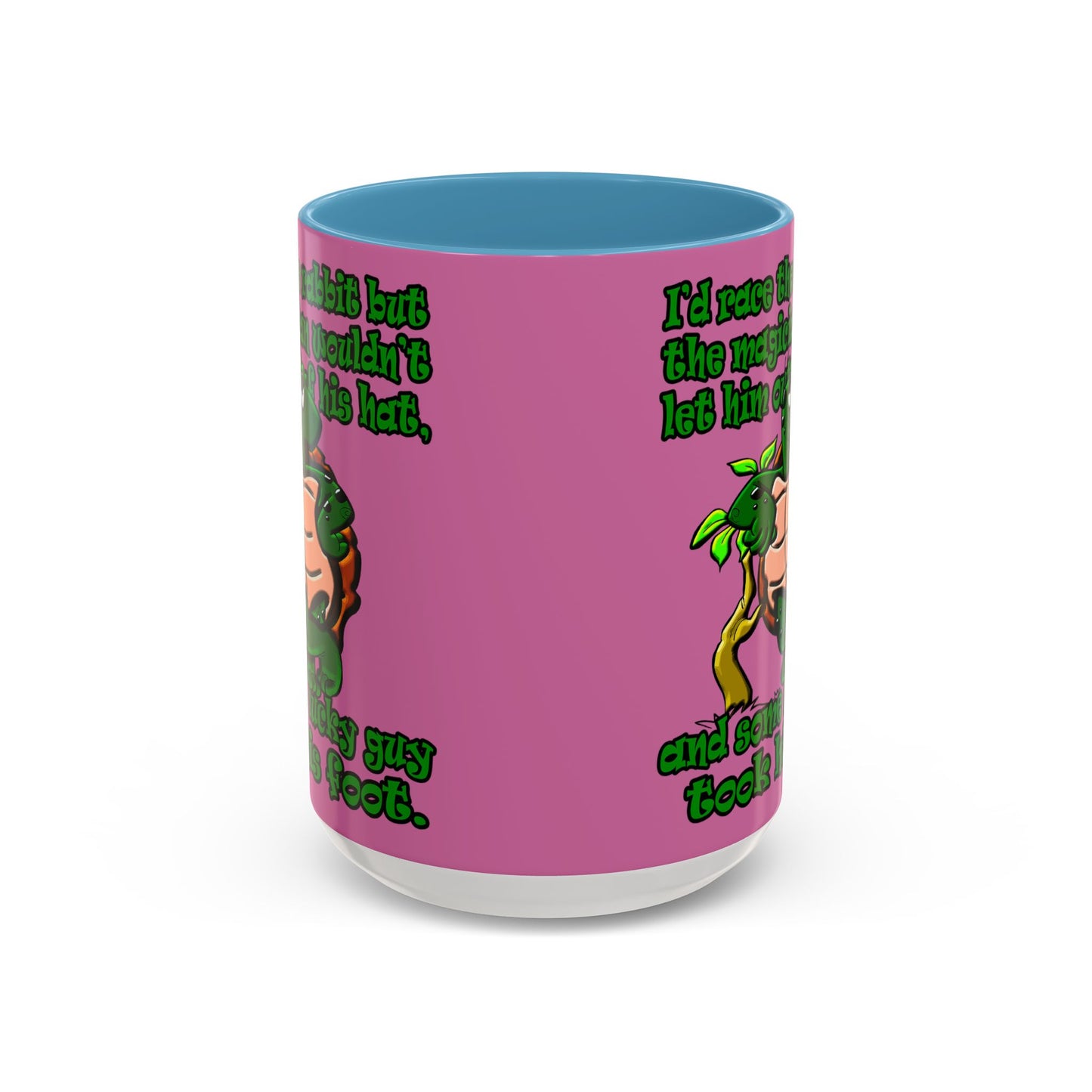 turtle race - Accent Mug (light pink)