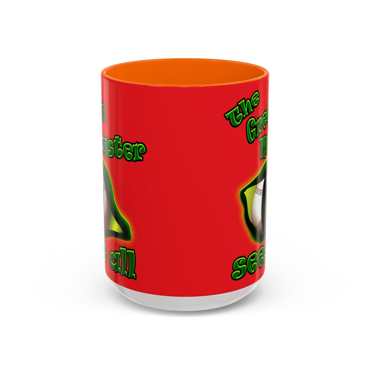green monster - Accent Mug (red)