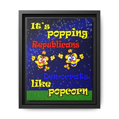 popping like popcorn - framed canvas art ('snoops' background)