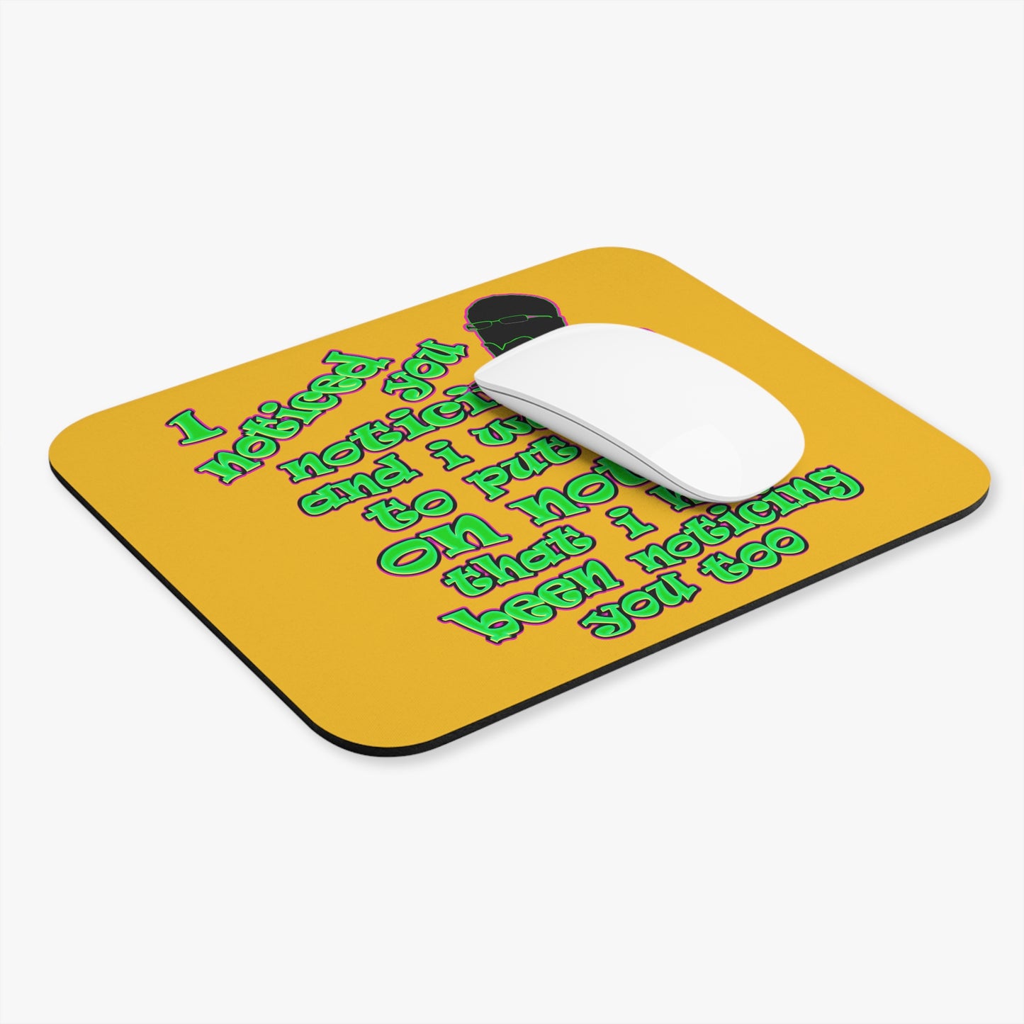 noticed you noticing - Mouse Pad (Rectangle) (yellow)