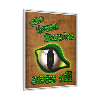 green monster - framed canvas art (brown papyrus)
