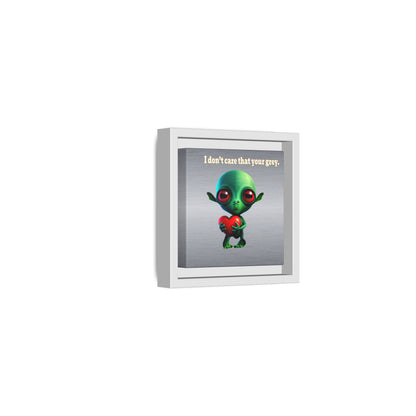 I don't care that your grey - framed canvas art (brushed nickel)
