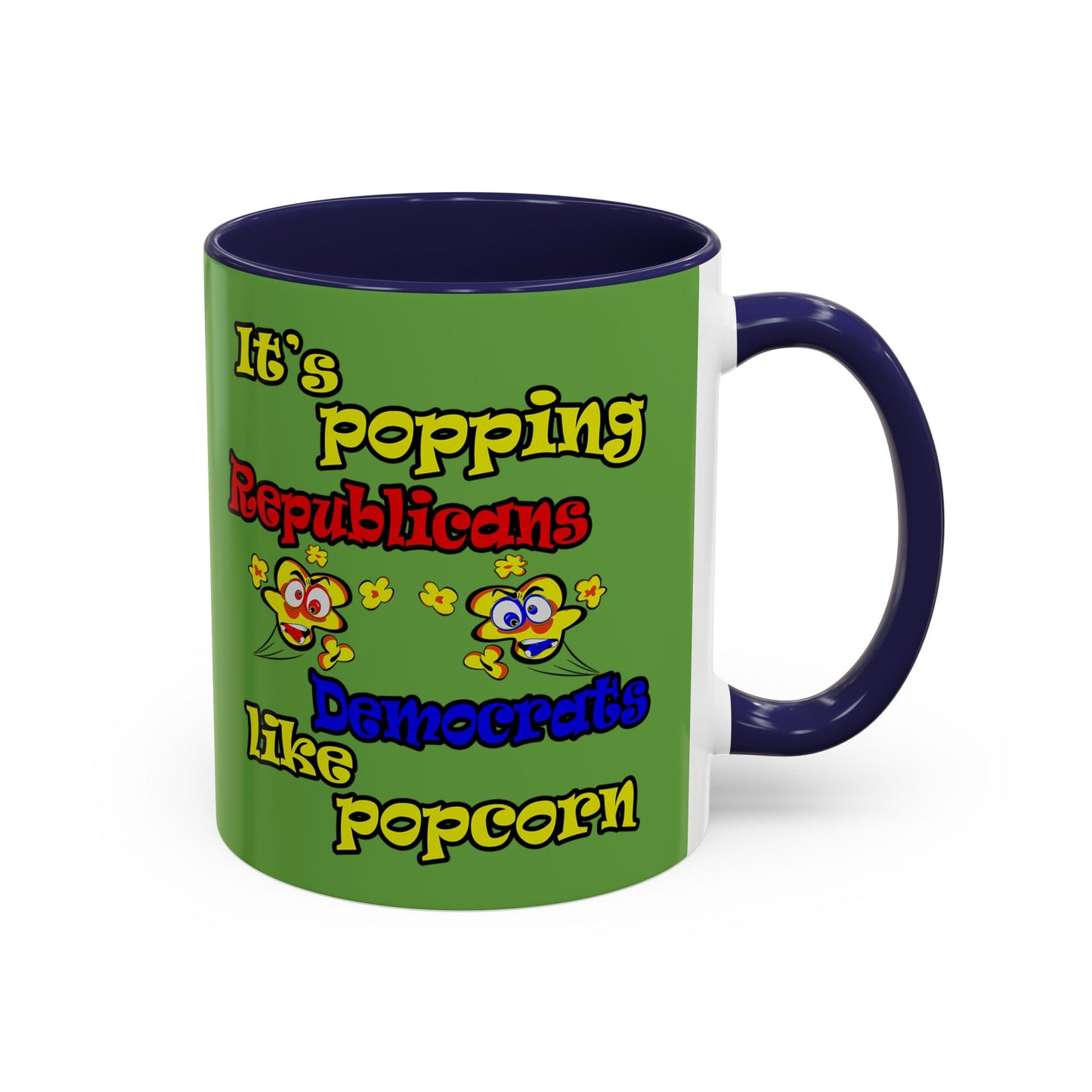 popping like popcorn - Accent Mug (green)