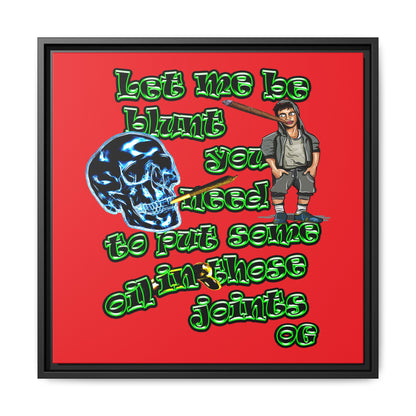 og - framed canvas art (red)