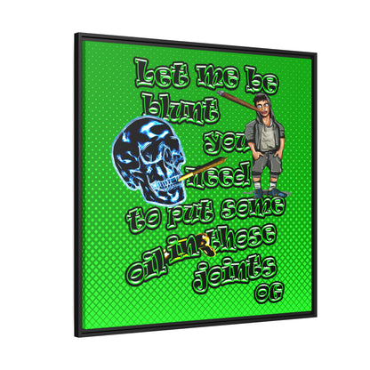 og - framed canvas art (logo green)