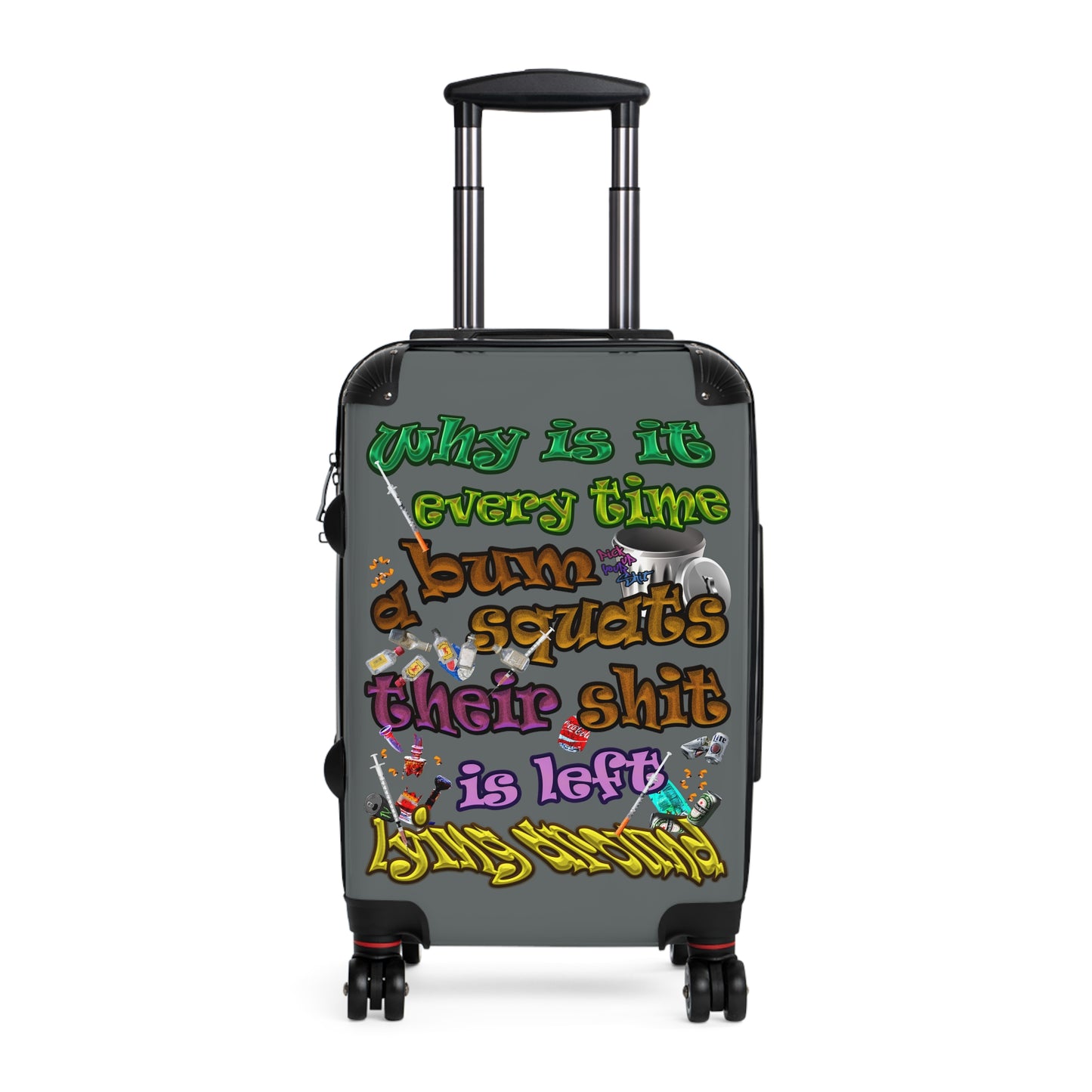 the bum's shit - Suitcase (dark grey)