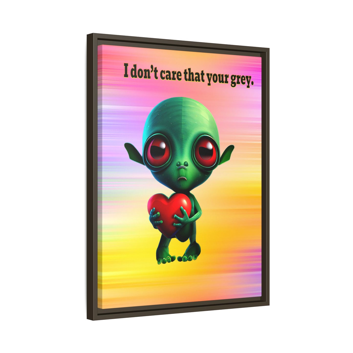 I don't care that your grey - framed canvas art (color blur)