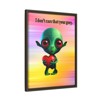 I don't care that your grey - framed canvas art (color blur)