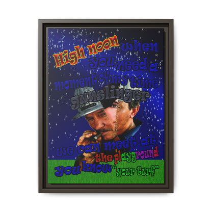 high noon - framed canvas art ('snoops' background)