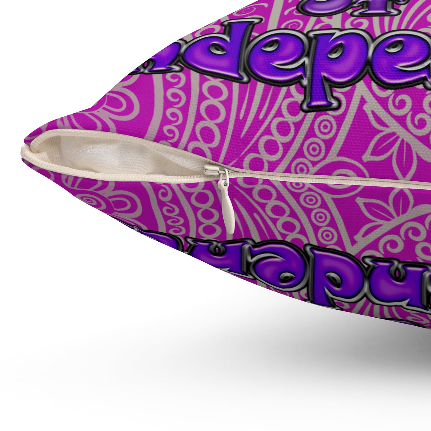 declaration of the independents - Spun Polyester Square Pillow - (pink swirl)