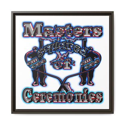 em cee squared - framed canvas art (white)
