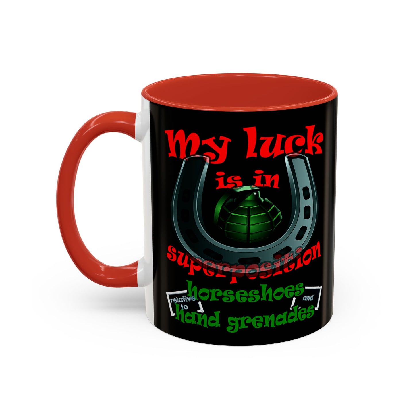 my luck - Accent Mug (black)