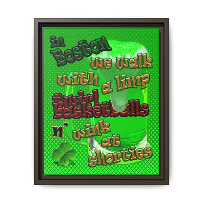 celtics logo - framed canvas art (logo green)