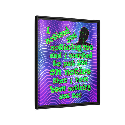 noticed you noticing - framed canvas art (purple wave)