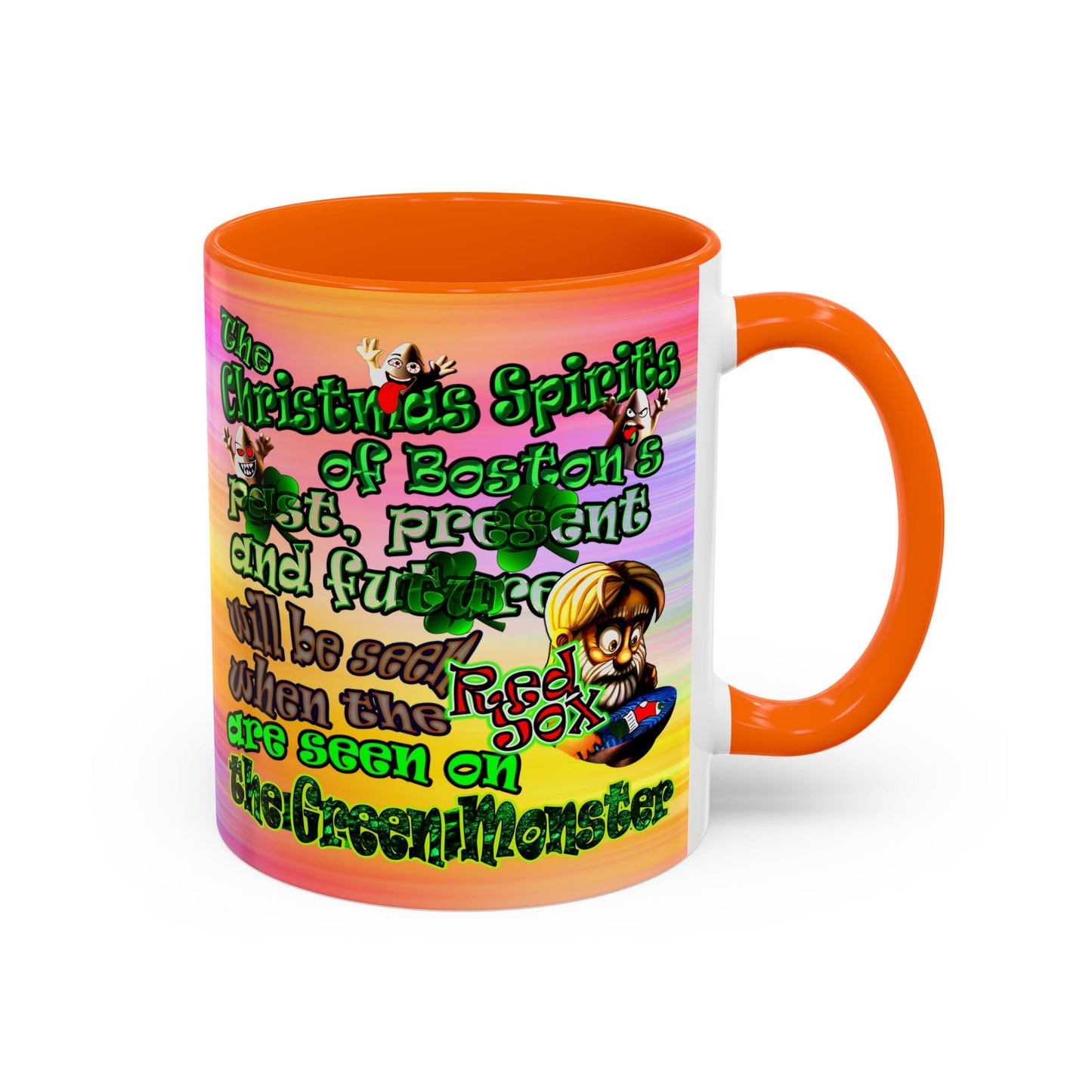 christmas spirits of boston - Accent Mug (color blur)