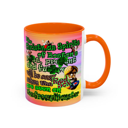 christmas spirits of boston - Accent Mug (color blur)