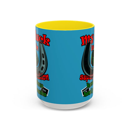 my luck - Accent Mug (turquoise)