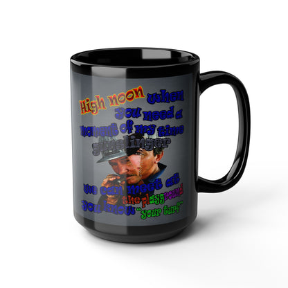 high noon - Black Mug (grey-light grey)