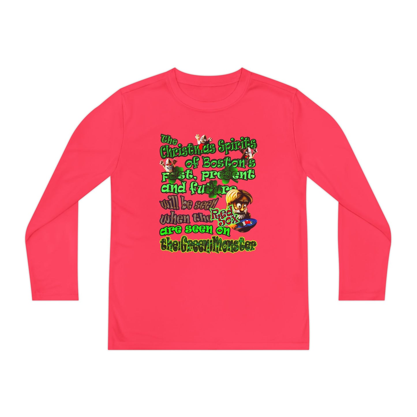 christmas spirits of boston - Youth Long Sleeve Competitor Tee