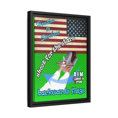 shoot for the stars - framed canvas art (logo green)
