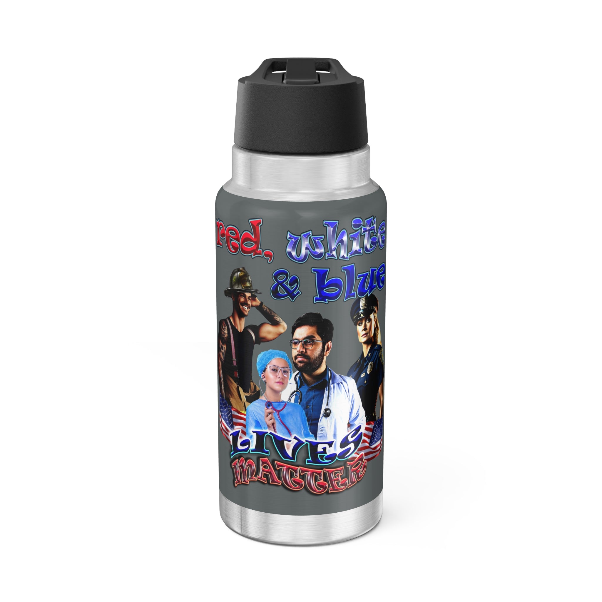 rw&b lives matter - Gator Tumbler, 32oz (dark grey)