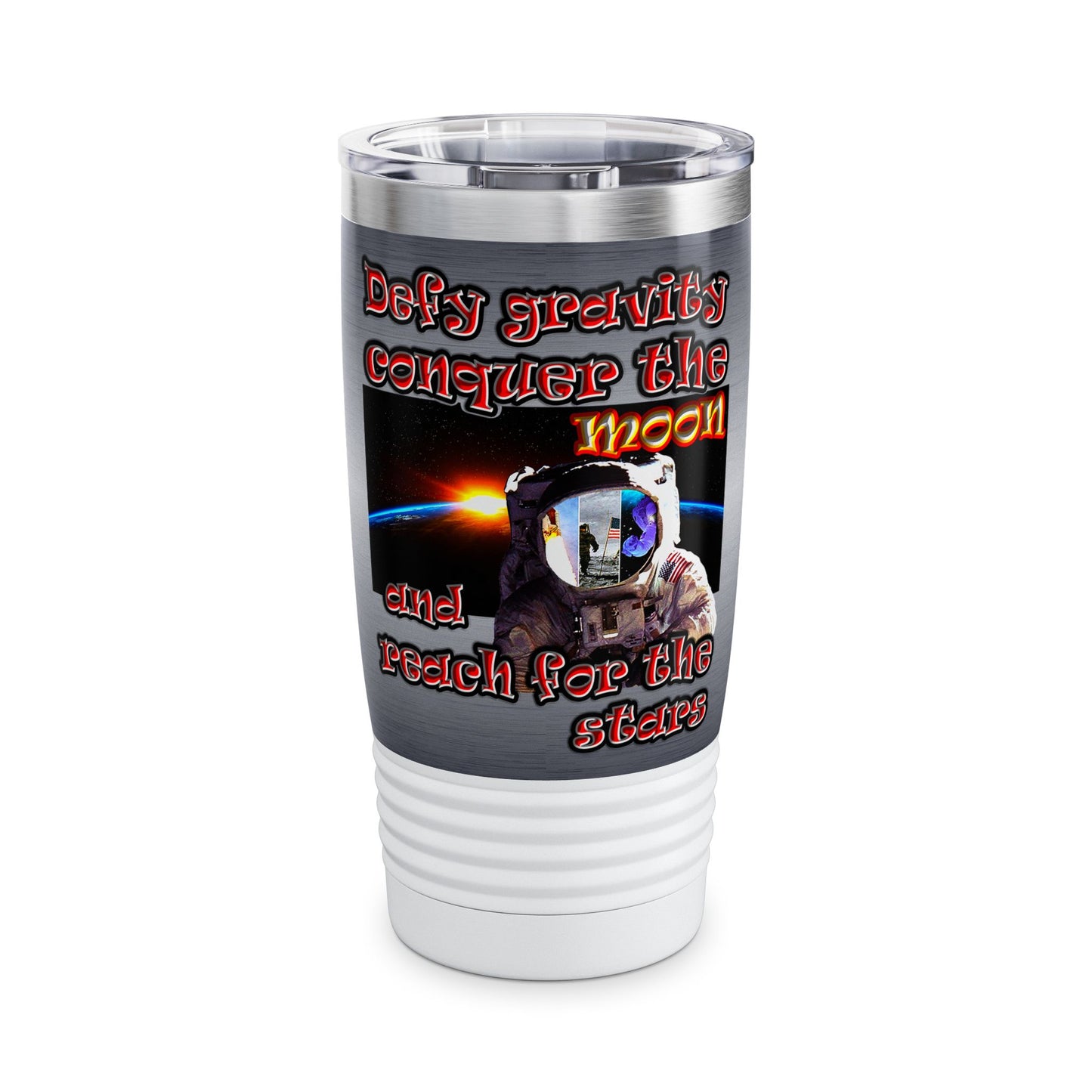 defy conquer reach - Ringneck Tumbler, 20oz (brushed nickel)