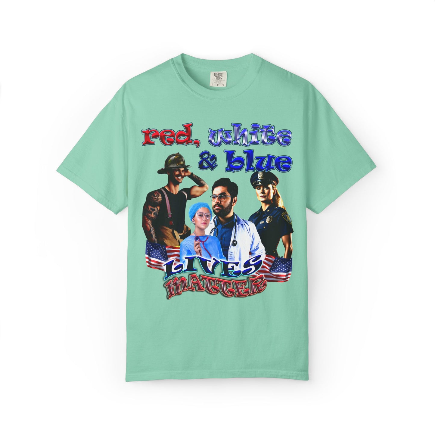 rw&b lives matter - Unisex Garment-Dyed T-shirt