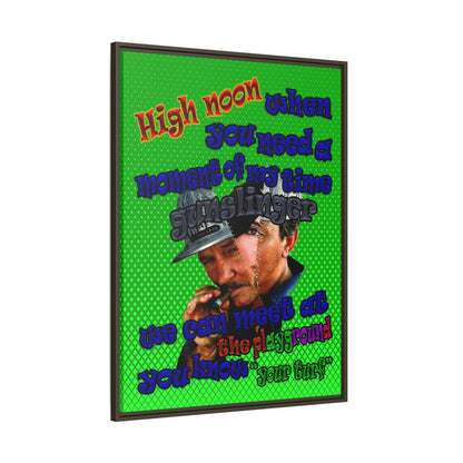 high noon - framed canvas art (logo green)