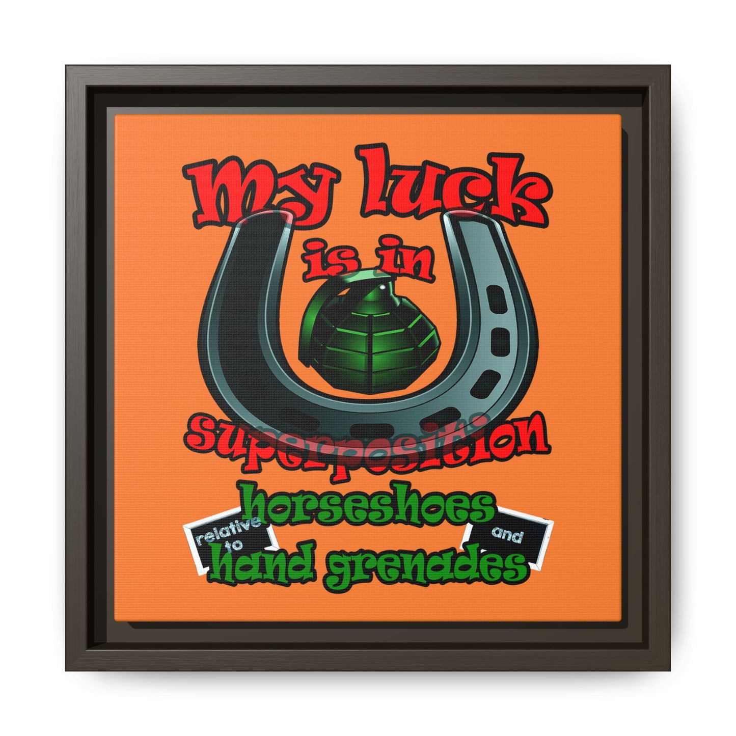 my luck - framed canvas art (crusta)
