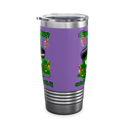 disc jockey - Ringneck Tumbler, 20oz (light purple)